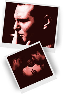 Man and group of people smoking weed.