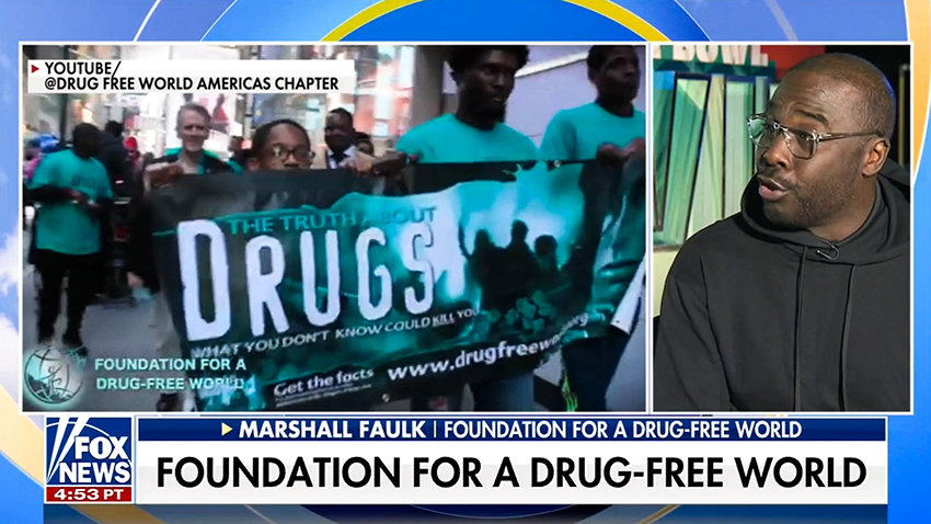 Marshall Faulk, live on <em>FOX & Friends</em>, talking about the havoc of fentanyl and the importance of drug education.